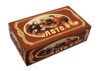 Лото русское: бочонки-90, карточки-24, мешочек-1, коробка-1, к/к темно-коричневая