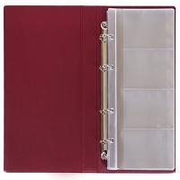 Визитница на 160 шт.на кольц механизме (бордо)