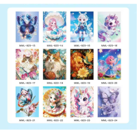 15x20亮钻纸板画彩盒A组