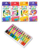 Пастель масляная Yalong, 12 цветов, шестигранная, картонная упаковка, европодвес
